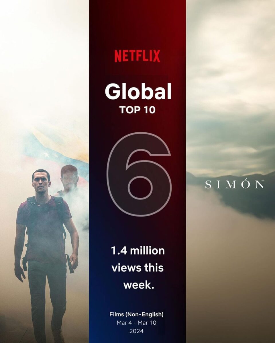 "¡LO LOGRAMOS!": Película "Simón" en Netflix fue la sexta más vista en el mundo