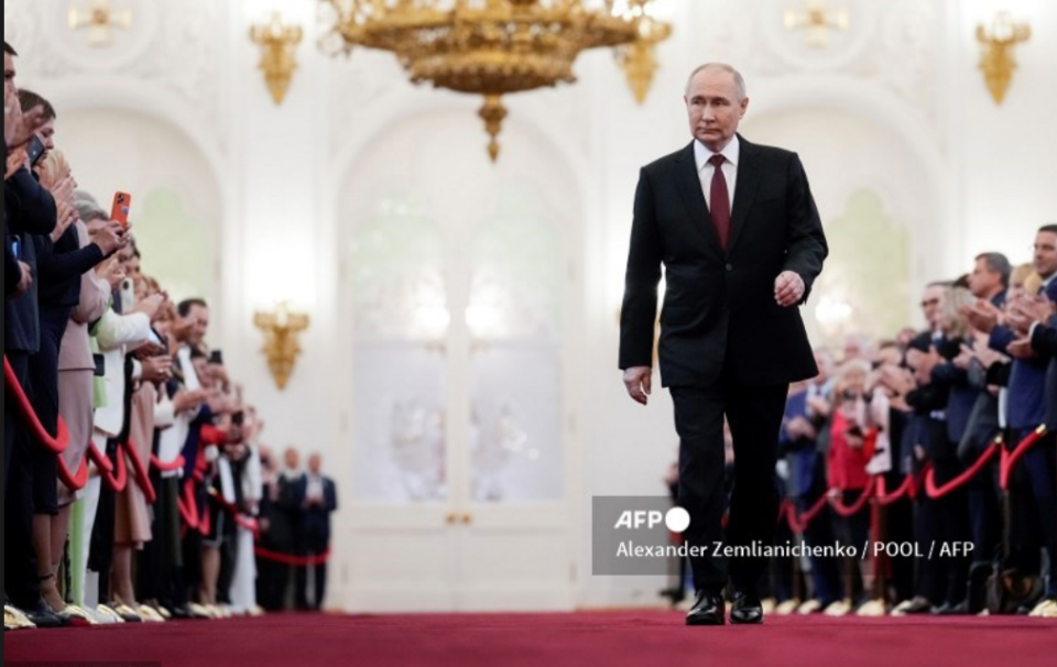 Putin toma posesión por quinta vez como presidente de Rusia
