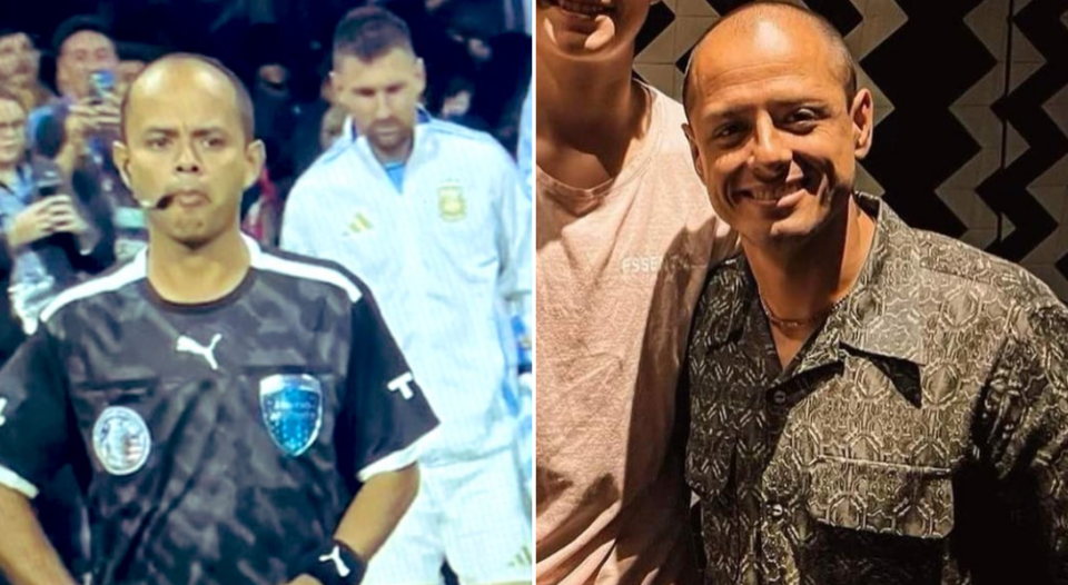 Encuentran parecido entre un árbitro y "Cicharito" Hernández, se volvió viral