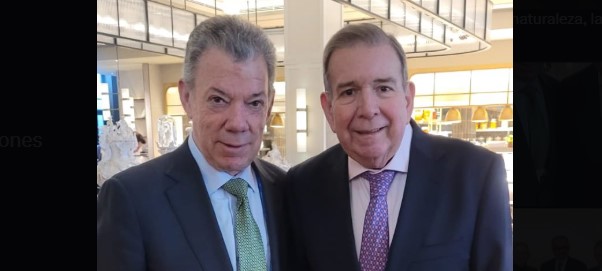 Juan Manuel Santos y Felipe González se reunieron con Edmundo González en Madrid