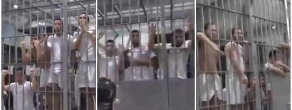 Difunden imágenes del interior del CECOT donde están detenidos presuntos miembros del Tren de Aragua